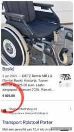 Rolstoel van TomTar , geen €925,00 maar nu €350,00 !, Tomtar, Zo goed als nieuw, Nvt, Nvt