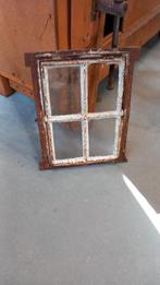 #Vintage #metalen #raamkozijn met glas, #stal, Ophalen of Verzenden, Gebruikt, IJzer