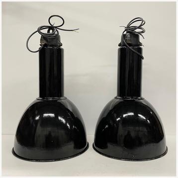 Oude zwart geëmailleerde hanglampen, Elektrosvit Lampen beschikbaar voor biedingen