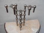 6 nagel kandelaars STOFF 1960, Ophalen of Verzenden, Koper of Brons