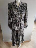 Vintage Jurk van Fisser - Maat 42, Ophalen of Verzenden, Zo goed als nieuw, Zwart, Onder de knie