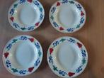 Boerenbont  4x diepe borden / soepborden 24,5 cm, Huis en Inrichting, Keuken | Servies, Gebruikt, Ophalen of Verzenden, Bord(en)