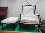 Sale ! Sale ! SALE Nieuw Showmodel Fauteuil met voetenbankje, Ophalen, Zo goed als nieuw, Stof, 50 tot 75 cm