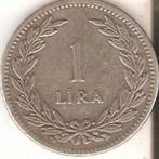 Turkije, 1 Lira, 1947, zilver, Postzegels en Munten, Munten | Europa | Niet-Euromunten, Zilver, Ophalen of Verzenden, Losse munt