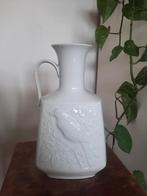 Vintage vaas blackwood wunsiedel west germany wit vogel, Wit, Aardewerk of Porselein, Ophalen of Verzenden, Zo goed als nieuw