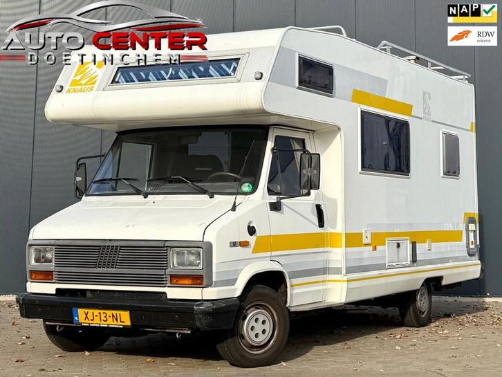Fiat KNAUSS 625 KAMPEERAUTO NWE APK AIRCO NAP CAMPER, Caravans en Kamperen, Campers, Bedrijf, Fiat, Diesel, Handgeschakeld