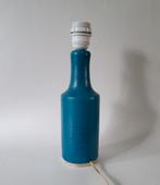 Mooie vintage aardewerk lamp met turquoise craquelé glazuur, Ophalen of Verzenden, Zo goed als nieuw, Vintage, Minder dan 50 cm
