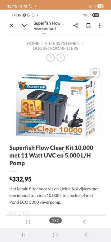 SuperFish PondEco 5000 en filterbak met uv-lamp beschikbaar voor biedingen