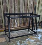 2 stalen stellingkasten / stellingen / werktafel / werkblad, Ophalen