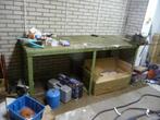 ijzeren werkbank met grote stevig bankschroef, Doe-het-zelf en Verbouw, Werkbanken, Ophalen, Gebruikt, 170 cm of meer, Bankschroef