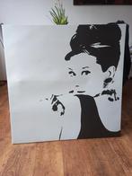 Canvas schilderij Audrey Hedburn, Ophalen, Zo goed als nieuw, Schilderij, 75 tot 100 cm