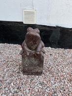 Bronzen kikker, Tuin en Terras, Tuinbeelden, Ophalen, Gebruikt, Overige materialen, Dierenbeeld