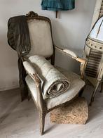 Oude Franse Stoel **het geruite roosje**, Antiek en Kunst, Antiek | Meubels | Stoelen en Banken, Ophalen