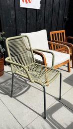 Kwantum gevlochten tuinstoelen groen set van vier, Tuin en Terras, Ophalen, Gebruikt, Overige materialen, Stapelbaar