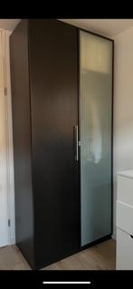 IKEA pax kast, Ophalen, Gebruikt, 200 cm of meer, Donkerbruin met glazen deur