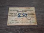 Zeldzaam biljet 2,5 gulden zilverbon, 1914, Postzegels en Munten, Bankbiljetten | Nederland, Ophalen of Verzenden, 1 gulden