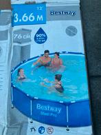 Bestway steel pro 3,66M zwembad, filters en chloor tabletten, Ophalen, Minder dan 80 cm, 200 tot 400 cm, Rechthoekig