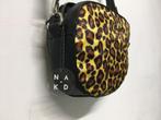 NA-KD tas schoudertas handtas panterprint , Verzenden, Zo goed als nieuw, Zwart, Schoudertasje