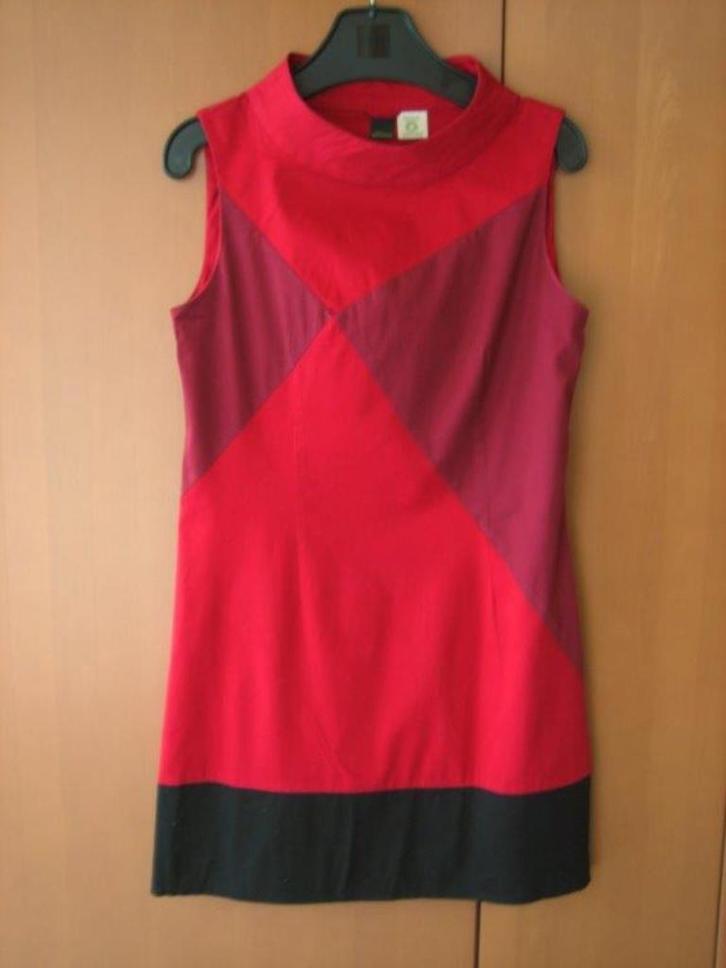 Prachtig speels rood jurkje SKUNKFUNK maat 4 -L Snazzeys, Kleding | Dames, Jurken, Zo goed als nieuw, Maat 42/44 (L), Rood, Knielengte