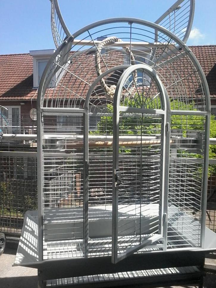 ara vogels kooi, Dieren en Toebehoren, Vogels | Hokken en Kooien, Zo goed als nieuw, Vogelkooi, Metaal, Ophalen