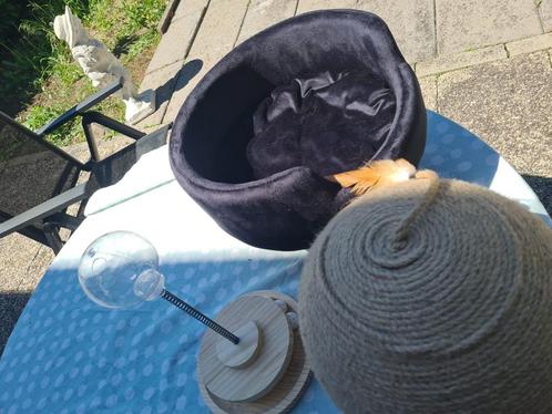 Kattenset: krabbol, mand en speeltje - als nieuw, Dieren en Toebehoren, Kattenspeelgoed, Zo goed als nieuw, Ophalen