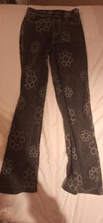 Donkergrijze legging met bloemetjes - maat 170 H&M, Kinderen en Baby's, Kinderkleding | Maat 170, Broek, Gebruikt, Meisje, H&M