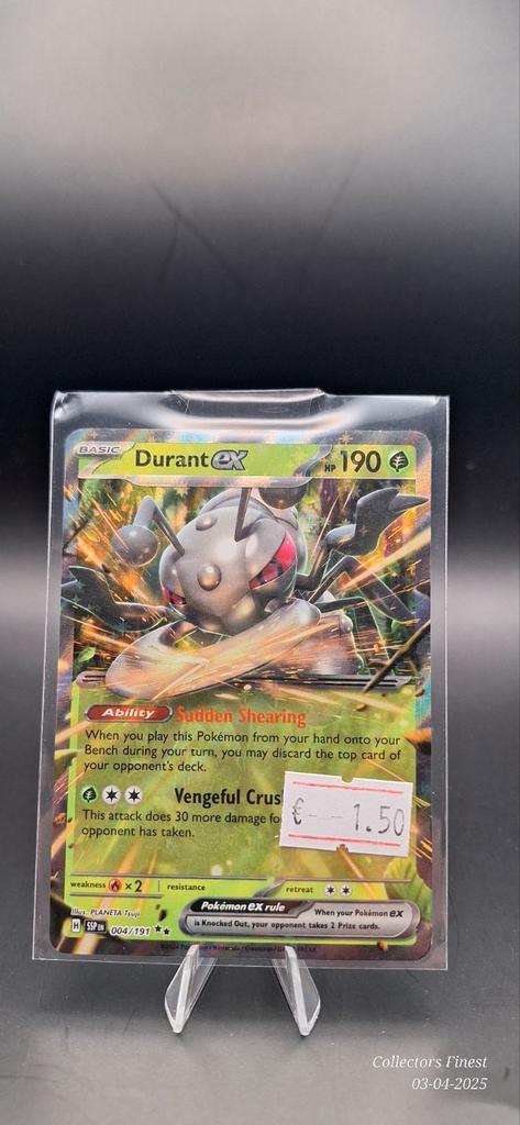 Durant ex ssp surging sparks 004, Hobby en Vrije tijd, Verzamelkaartspellen | Pokémon, Zo goed als nieuw, Losse kaart, Ophalen of Verzenden