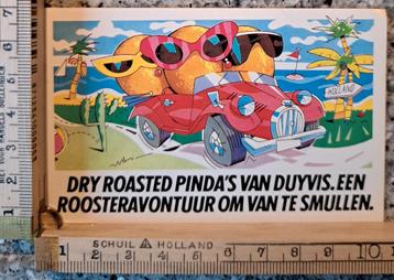 Vintage sticker Duyvis logo merk strip auto dry roasted beschikbaar voor biedingen