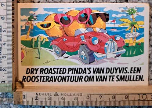 Vintage sticker Duyvis logo merk strip auto dry roasted, Verzamelen, Stickers, Zo goed als nieuw, Overige typen, Ophalen of Verzenden