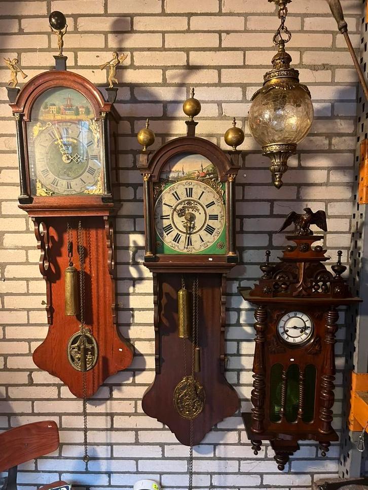 OPRUIMING! 3 antieke klokken €150 in 1 koop!, Antiek en Kunst, Antiek | Klokken, Ophalen