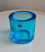 Ittala Marimekko Finland theelicht houder azuurblauw glas, Antiek en Kunst, Antiek | Glas en Kristal, Ophalen