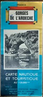 Plattegrond - GORGES DE L’ARDECHE, ca 1965, Boeken, Atlassen en Landkaarten, Nederland, Syndicat d’Initiative, Ophalen of Verzenden