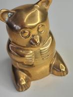 Vintage 1960 massief messing koper beer beeld, Antiek en Kunst, Antiek | Koper en Brons, Ophalen of Verzenden