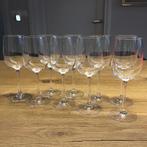 9 WITTE/RODE WIJNGLAZEN, Glas of Glazen, Ophalen of Verzenden, Overige stijlen, Glas