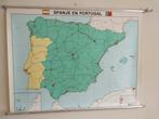 mooie schoolkaart van Spanje en Portugal, Ophalen of Verzenden, Aardrijkskunde
