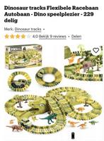 Dino Racebaan met Dinosaurussen & Auto's, Kinderen en Baby's, Speelgoed | Racebanen, Zelf te bouwen, Handmatig, Ophalen, Overige merken