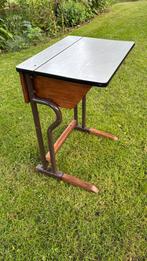 Vintage antiek school bureau, Huis en Inrichting, Bureaus, Ophalen, Gebruikt, Bureau