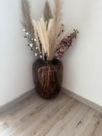 Vaas met Droogbloemen, Huis en Inrichting, Ophalen, Overige kleuren, Minder dan 50 cm, Glas