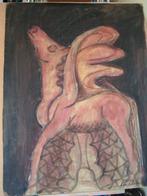 Hubert bekman 1960 Pegasus sculptuur opzet (Acryl on canvas), Ophalen of Verzenden