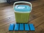 Koelbox retro lime groen incl 5 koelellementen, Ophalen, Zo goed als nieuw