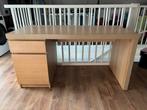 Net bureau Malm IKEA, eiken., Ophalen, Zo goed als nieuw, Bureau