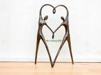 005* Bronzen koppel hart (Boven €75 geen verzendkosten), Ophalen of Verzenden, Nieuw, Overige materialen, Mensenbeeld