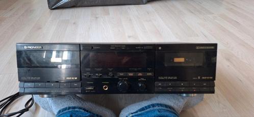 Pioneer CT-W710R dubbele cassette deck, Audio, Tv en Foto, Cassettedecks, Dubbel, Overige merken, Auto-reverse, Tiptoetsen, High speed dubbing
