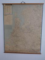 landkaart, topografie, 1,30 m x 1 m linnen/papier, Ophalen of Verzenden, 1800 tot 2000, Nederland, Landkaart