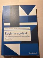 Recht in context - Inleiding tot de rechtswetenschap, Boeken, Ophalen of Verzenden, Alpha, Gelezen, WO