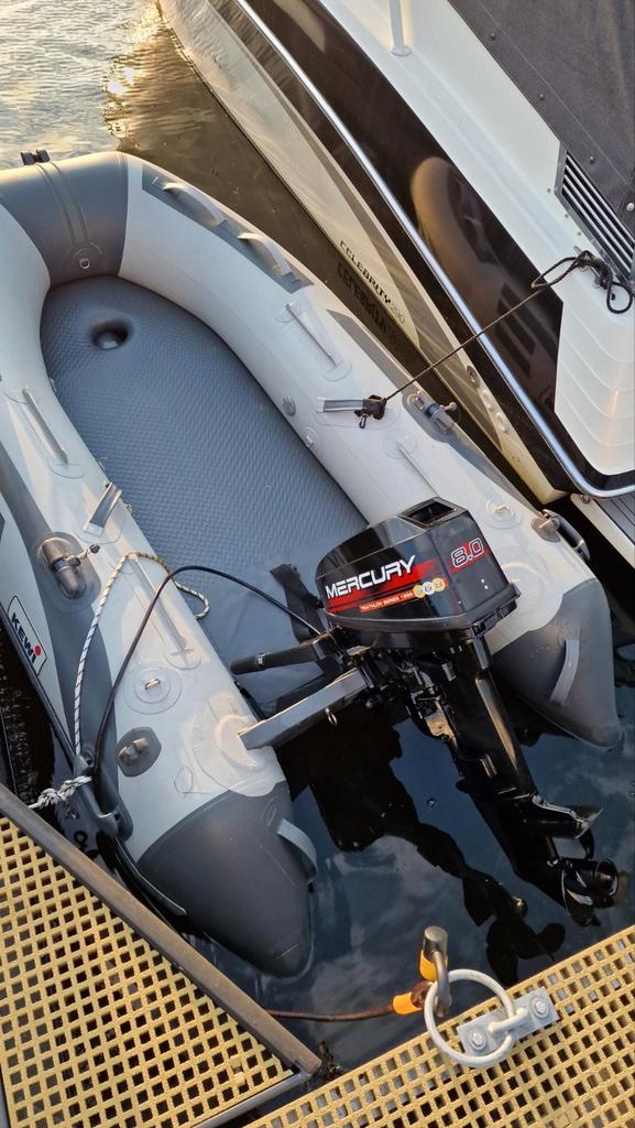 Rubberboot 2,70M incl. Mercury 8pk 2t, Watersport en Boten, Bootonderdelen, Zo goed als nieuw, Motor en Techniek, Motorboot, Ophalen of Verzenden