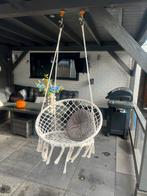 Witte Gehaakte Schommelstoel met Kussen, Wit, Ophalen of Verzenden, Zo goed als nieuw, Eén