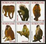 Suriname 1823/8 postfris Apen 2011, Ophalen of Verzenden, Postfris