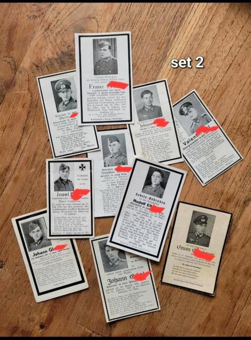 10X duitse ww2 bidprentjes 1943 / deathcards / Sterbebild -2, Verzamelen, Bidprentjes en Rouwkaarten, Bidprentje, Ophalen of Verzenden