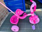 Smoby roze driewieler kinderfietsje met duwstang zgan, Fietsen en Brommers, Fietsen | Driewielfietsen, Ophalen of Verzenden